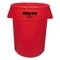 Rubbermaid Commercial BRUTE 44 Gallon Vented Plastic Round Container - Red